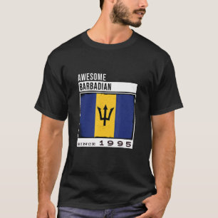 Awesome Barbadian Since 1995 Barbadian 27th Birth T-Shirt