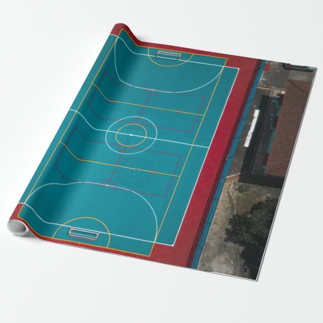 Awesome Basketball Artwork Wrapping Paper (Unrolled)