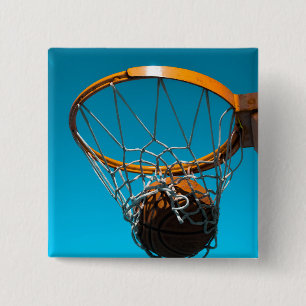 Awesome Basketball Design 15 Cm Square Badge