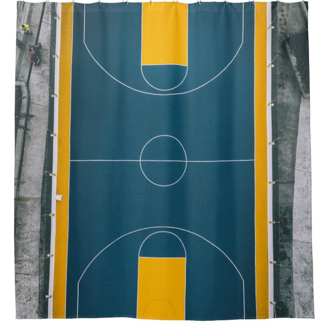 Awesome Basketball Design Shower Curtain (Front)
