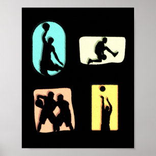 Awesome Basketball Player Boys Kids Men Active Poster