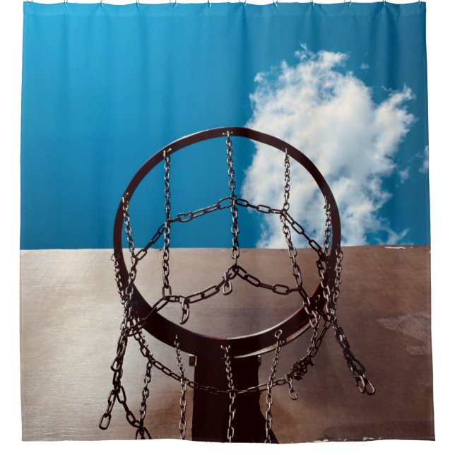 Awesome Basketball Shower Curtain (Front)