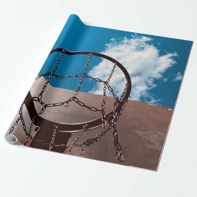 Awesome Basketball Wrapping Paper (Unrolled)