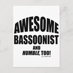 Awesome Bassoonist Postcard