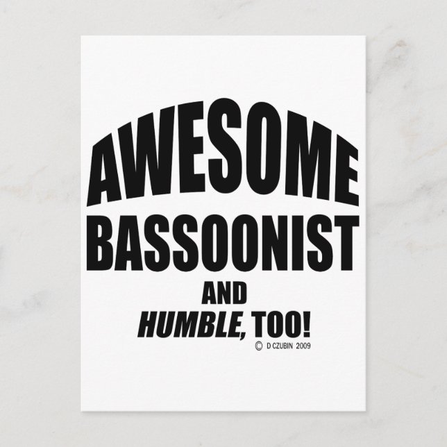 Awesome Bassoonist Postcard (Front)