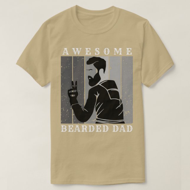 Awesome bearded Dad 16 T-Shirt (Design Front)