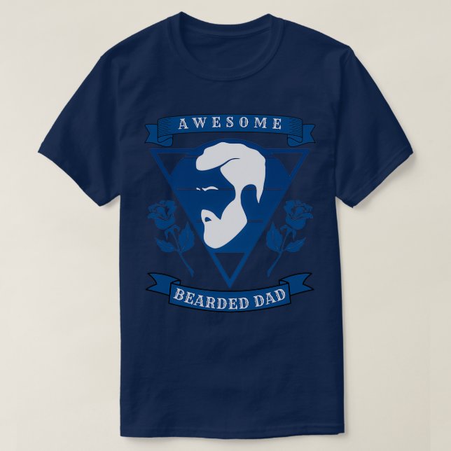 Awesome bearded Dad 17 T-Shirt (Design Front)