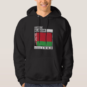 Awesome Belarusian Since 1968 Belarusian 54th Bir Hoodie