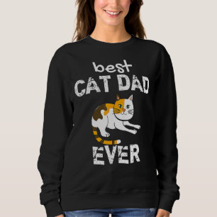 Awesome Best Cat Dad Ever  Men's Cat Sweatshirt