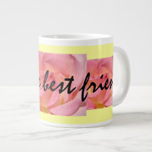 Awesome Best Friend Pink Rose Coffee Mugs Large