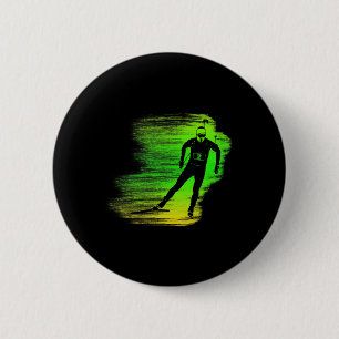 Awesome Biathlon 6 Cm Round Badge