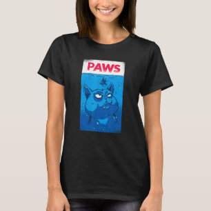 Awesome Big Cat Under The Ocean With The Quote Paw T-Shirt