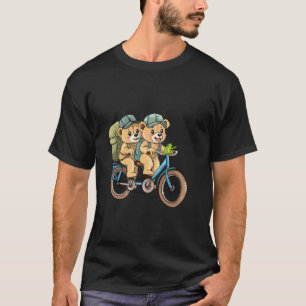 Awesome Biker Teddy Costume for Tandem Dual Bike L T-Shirt