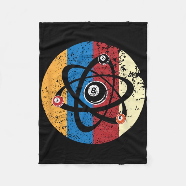 Awesome Billiards Ball Atom Science Pool Player Sc Fleece Blanket (Front)