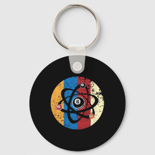 Awesome Billiards Ball Atom Science Pool Player Sc Key Ring