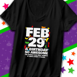 Awesome Birthday 2024 Leap Day Leap Year Feb 29th T-Shirt