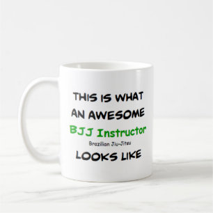awesome bjj instructor coffee mug