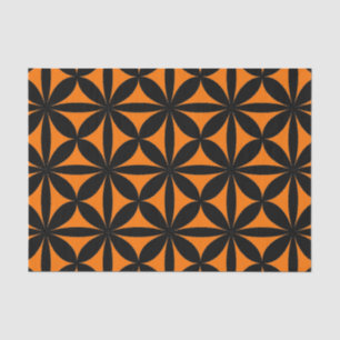 Awesome Black and Orange Modern / Retro Print Tissue Paper