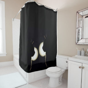 Awesome Black Cat Burglars Spotted Shower Curtain