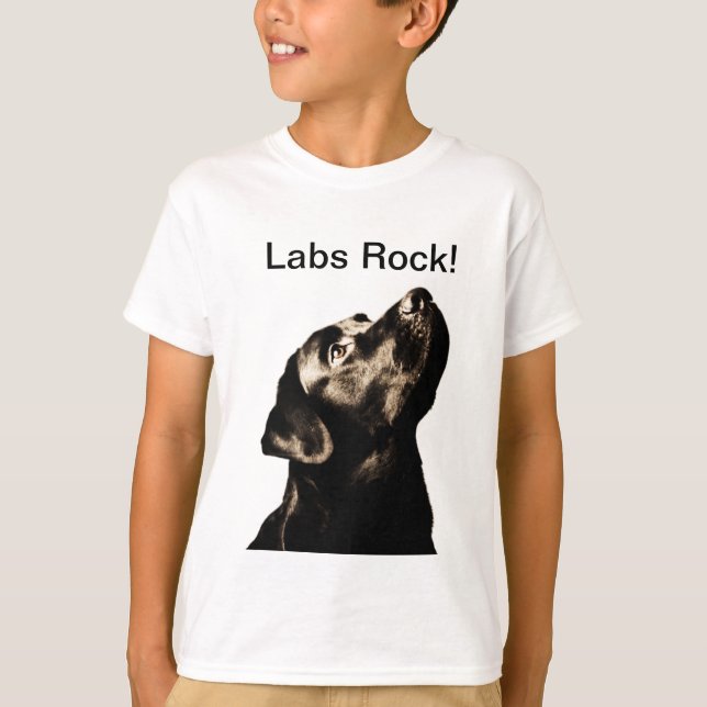 Awesome Black Labrador Retriever T-Shirt (Front)