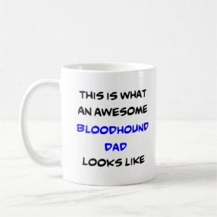 awesome bloodhound dad coffee mug
