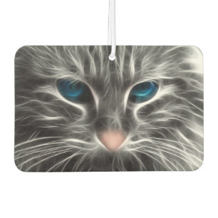 Awesome Blue Eyed Cat Face Car Air Freshener