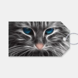 Awesome Blue Eyed Cat Face Gift Tags