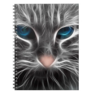 Awesome Blue Eyed Cat Face Notebook