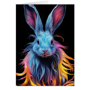 Awesome Blue Rabbit on Fire 