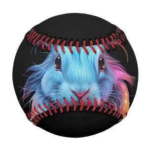 Awesome Blue Rabbit on Fire Baseball