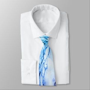 Awesome Blue to Plum Vein Marble Look Tie