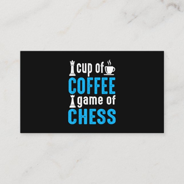 Awesome Board Game - Cup Of Coffee Game Of Chess Enclosure Card (Front)