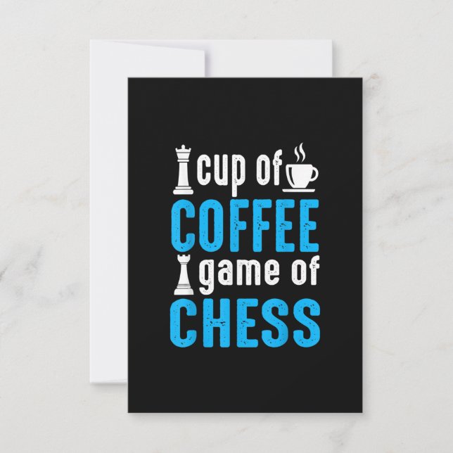 Awesome Board Game - Cup Of Coffee Game Of Chess Invitation (Front)