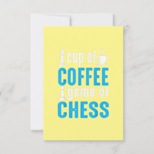 Awesome Board Game - Cup Of Coffee Game Of Chess Thank You Card