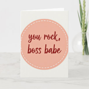 Awesome Boss Babe You Rock Card