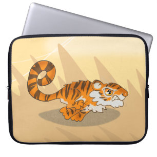 Awesome Bounding Tiger Laptop Sleeve