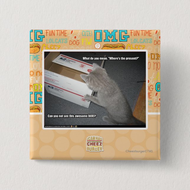 Awesome Box 15 Cm Square Badge (Front)