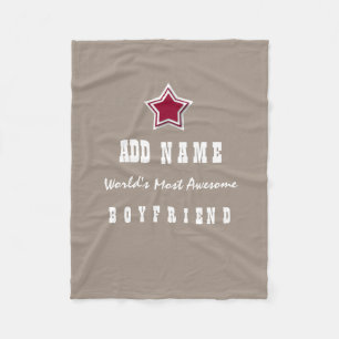 Awesome BOYFRIEND Red Star Sand Background V1A Fleece Blanket