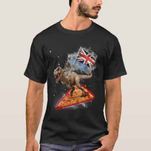 Awesome British Flag Sloth Riding Rex Ridiculous P T-Shirt