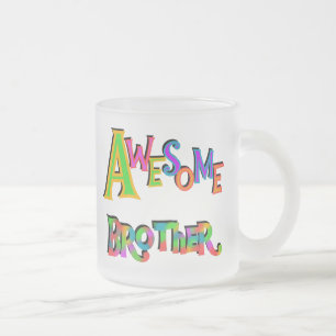Awesome Brother T-shirts and Gifts Frosted Glass Coffee Mug