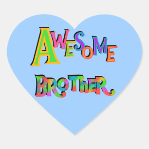 Awesome Brother T-shirts and Gifts Heart Sticker