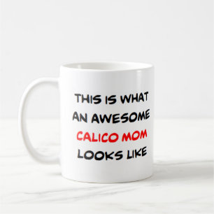 awesome calico cat mum coffee mug
