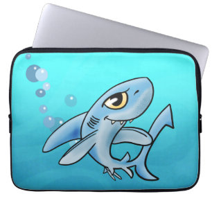 Awesome Cartoon Shark Laptop Sleeve
