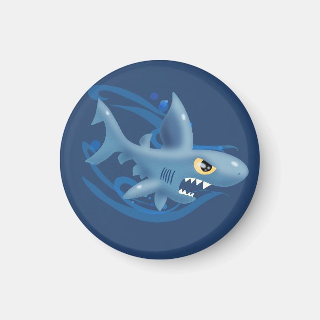 Awesome Cartoon Shark Magnet (Front)