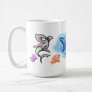 Awesome Cartoon Sharks Coffee Mug