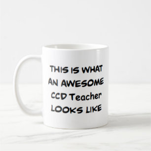awesome ccd teacher coffee mug