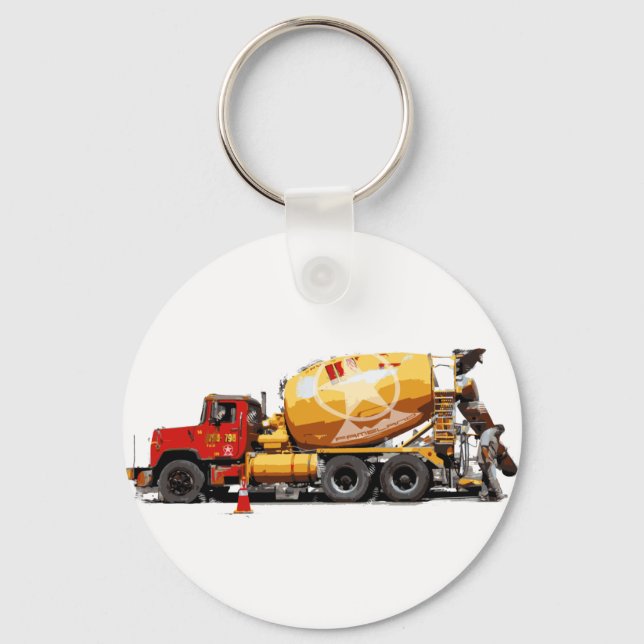 Awesome Cement Truck #6 Key Ring (Front)