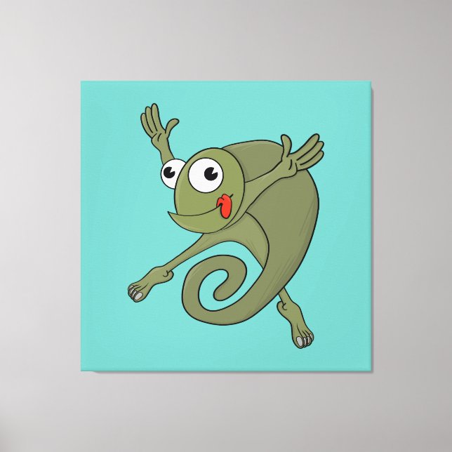 Awesome Chameleon Canvas Print (Front)
