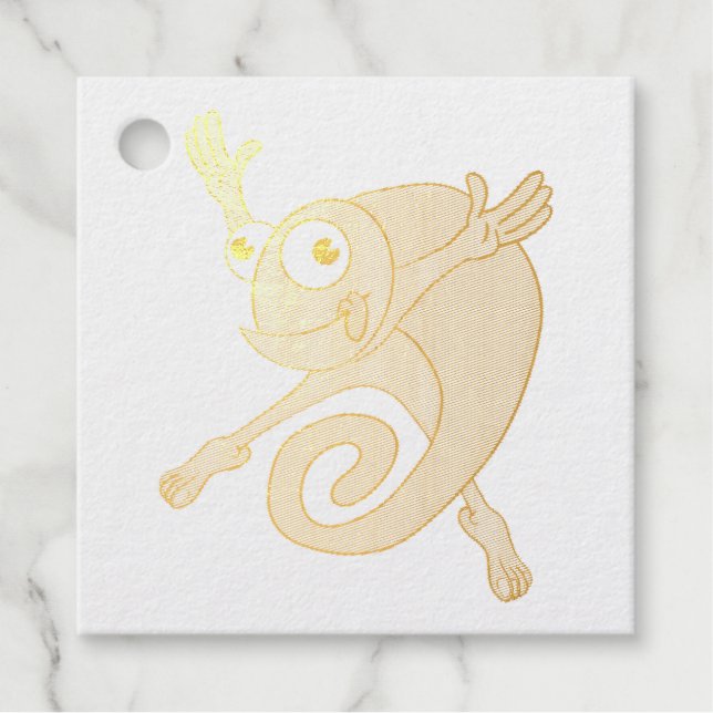 Awesome Chameleon Favour Tags (Front)