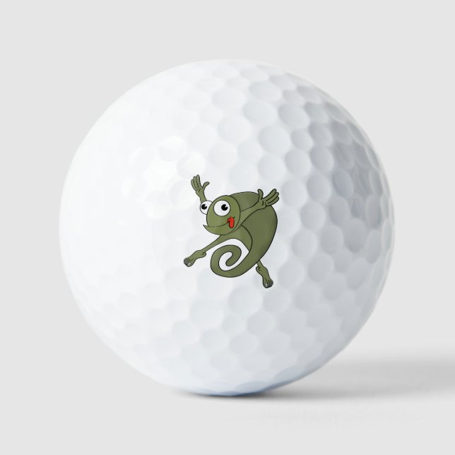 Awesome Chameleon Golf Balls (Front)